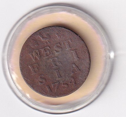 Duit West Friesland 1754 in mindere kwaliteit, Postzegels en Munten, Verzenden, Vóór koninkrijk, Overige waardes, Losse munt
