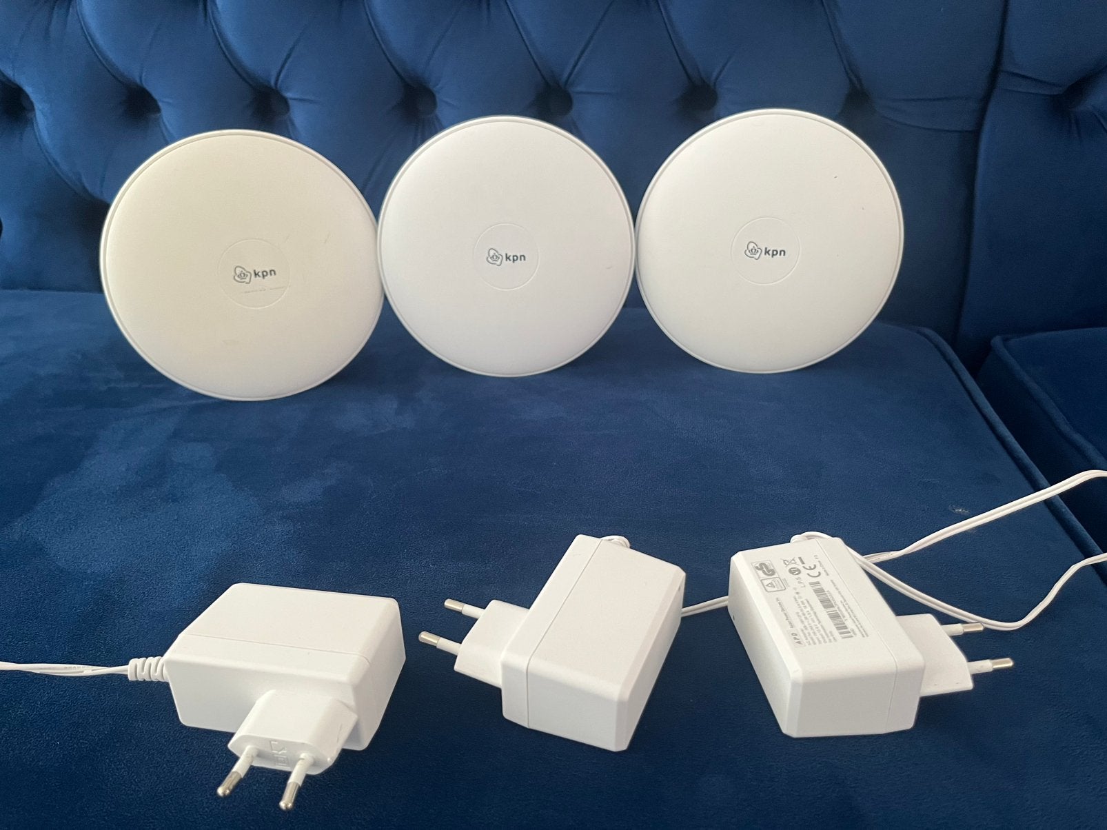 KPN SuperWifi punten (3 stuks) met adapters, Computers en Software, Accesspoints, Zo goed als nieuw, Ophalen