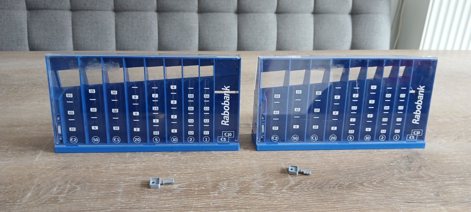 Rabobank muntenteller muntensorteerder munten spaarpot, Ophalen of Verzenden, Gebruikt, Kunststof