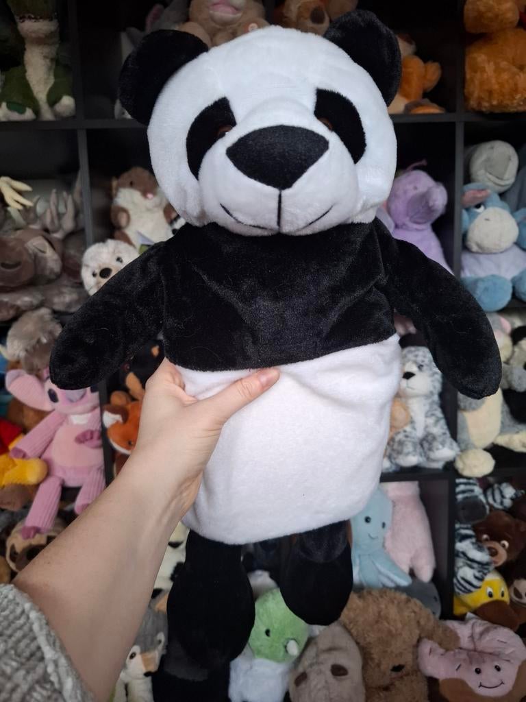 Panda kruik knuffel, Verzenden, Beer, Zwart, Zo goed als nieuw