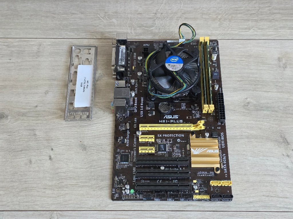 Asus H81-PLUS Moederbord + Intel i7-4770, 16GB Ram, ATX, Ophalen of Verzenden, Gebruikt, DDR3
