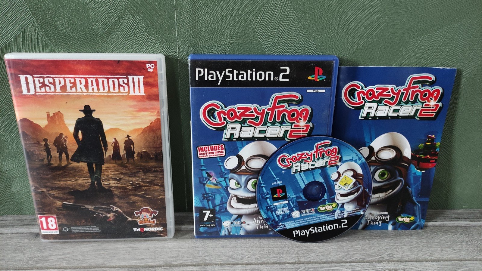 Crazy frog racer ps2 en gratis desperados 3 pc game, 1 speler, Ophalen of Verzenden, Zo goed als nieuw, Vanaf 3 jaar