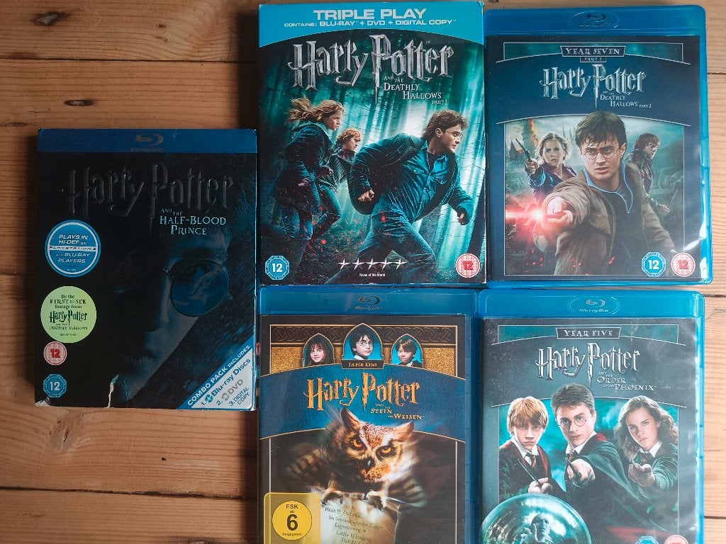 5X BLU-RAY HARRY POTTER  11 DISCS, Cd's en Dvd's, Verzenden, Film, Science Fiction en Fantasy, Zo goed als nieuw