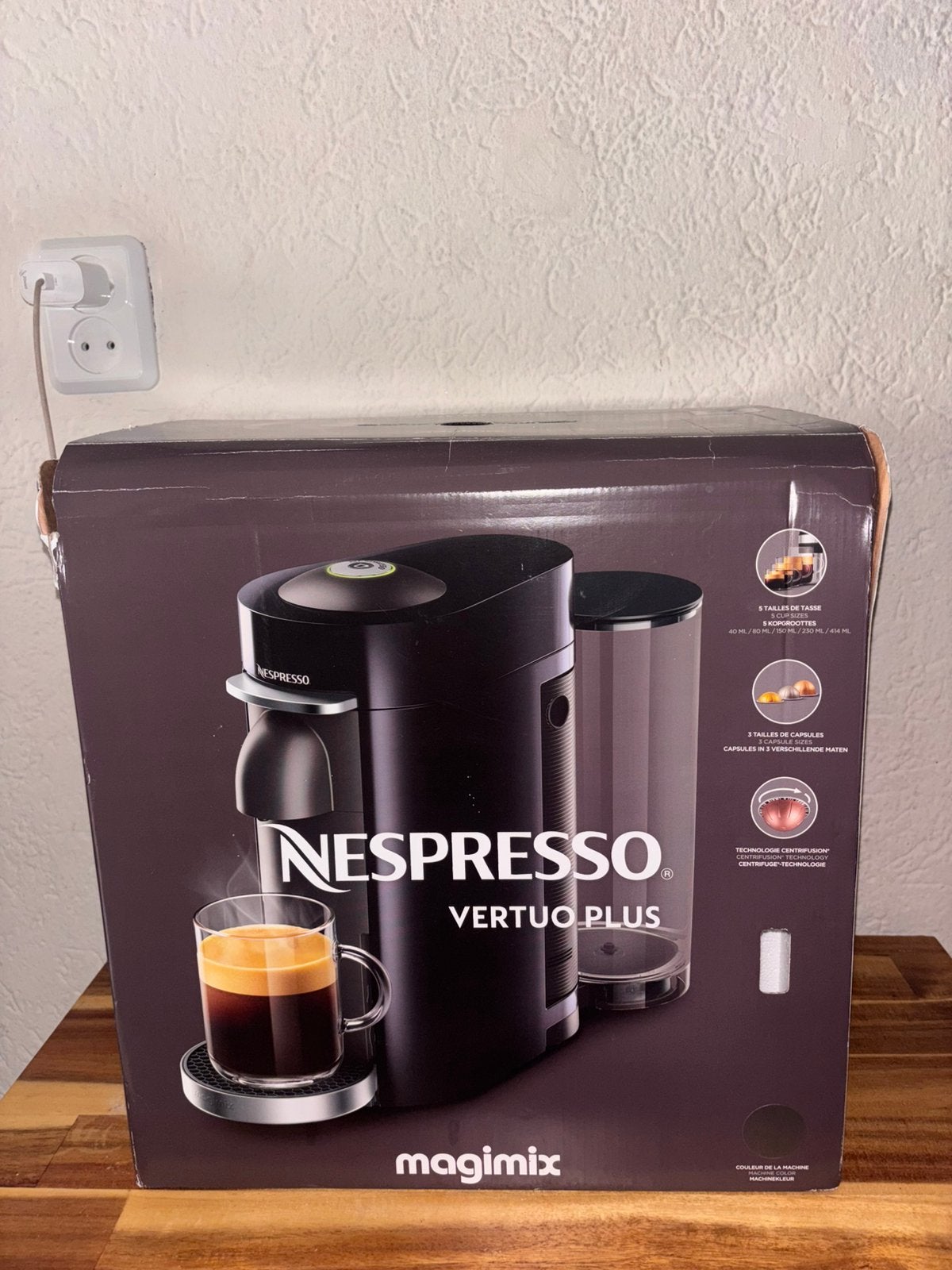 Nespresso vertuo plus Magimix, Ophalen of Verzenden, Zo goed als nieuw, Koffiemachine