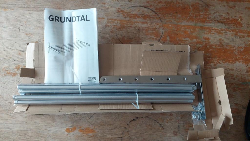 IKEA GRUNDTAL Droogrek wand, roestvrij staal - Nieuw, Ophalen, Nieuw, Wasrek