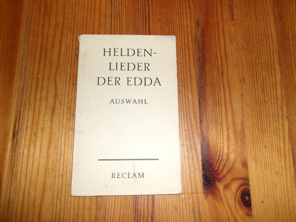 Heldenlieder der edda - auswahl, Ophalen of Verzenden, Gelezen, Overige onderwerpen