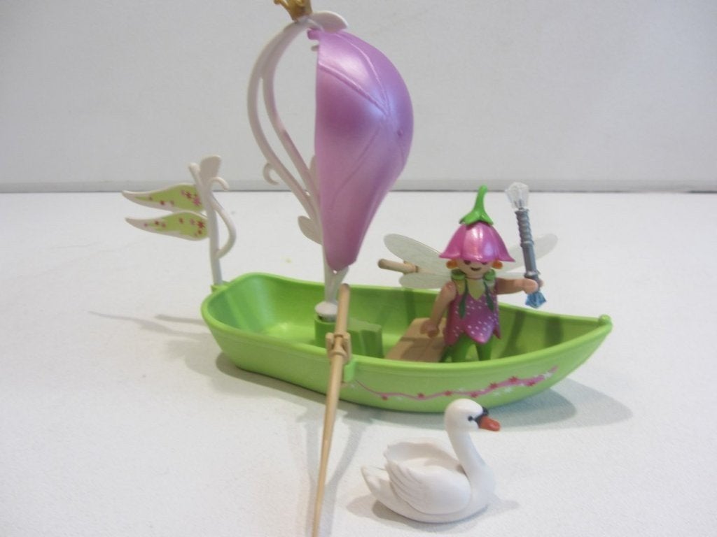 Playmobil  feeënbootje met zwaan– 9105, Ophalen of Verzenden, Gebruikt, Losse onderdelen