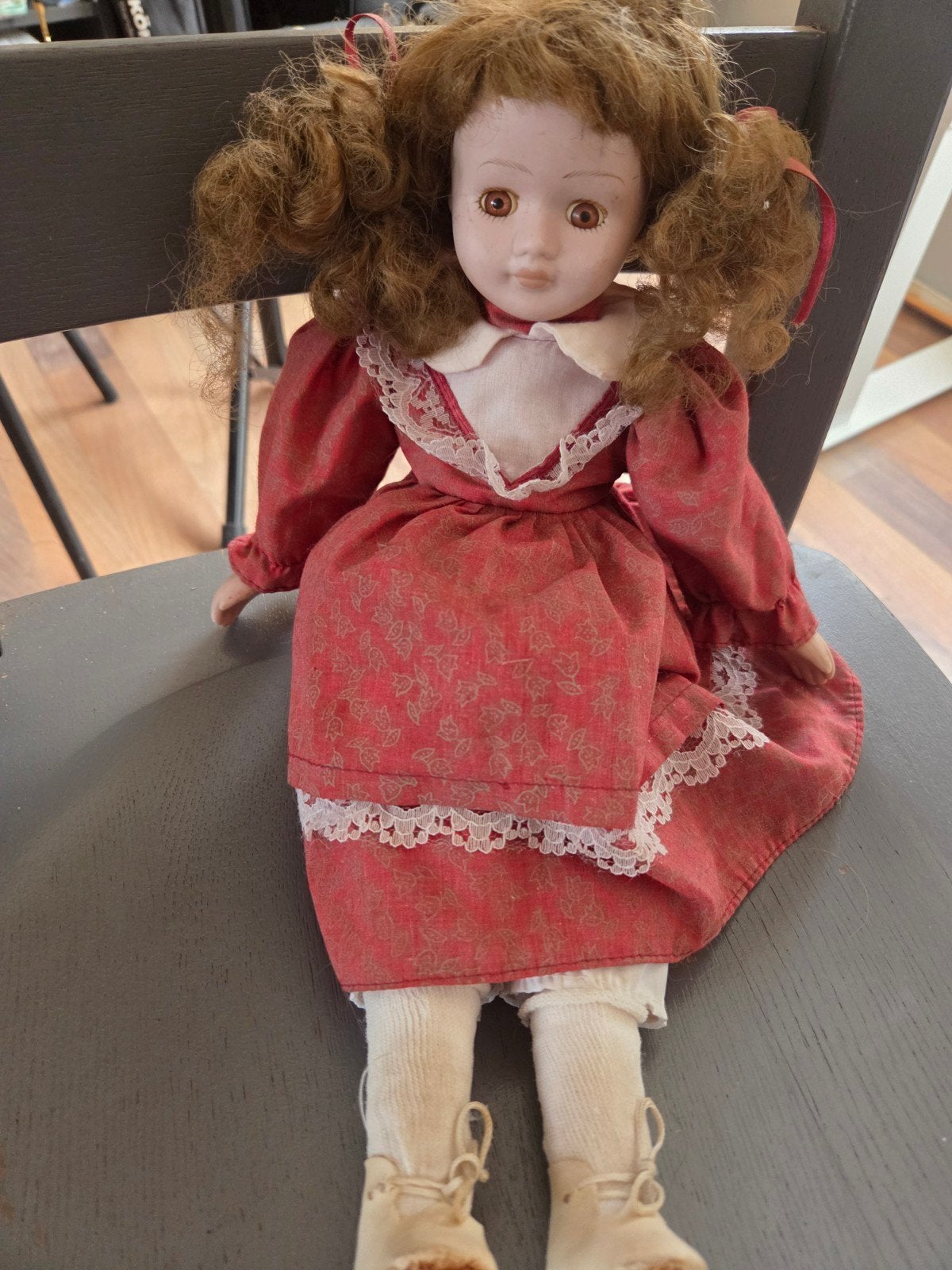 Vintage Porseleinen Pop, Verzamelen, Poppen, Ophalen of Verzenden, Gebruikt, Pop