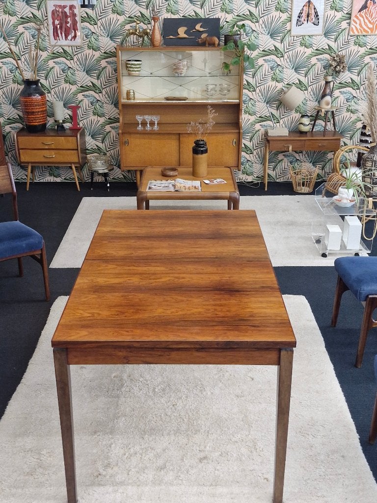Vintage eettafel palissander 70s verlengbaar, Ophalen, Gebruikt, ., Vintage