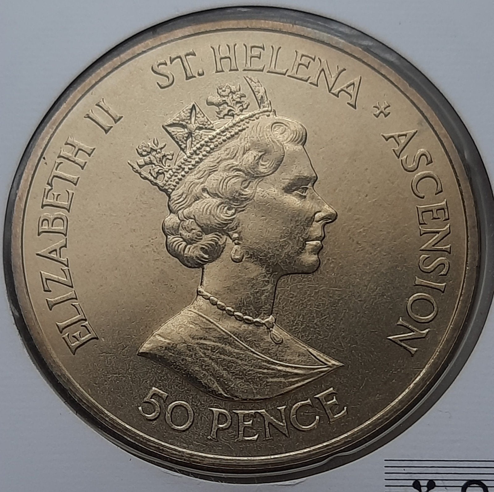 Sint-Helena en Ascension 50 pence 1986 " Schaars oplage: 13., Ophalen of Verzenden, Overige landen, Losse munt