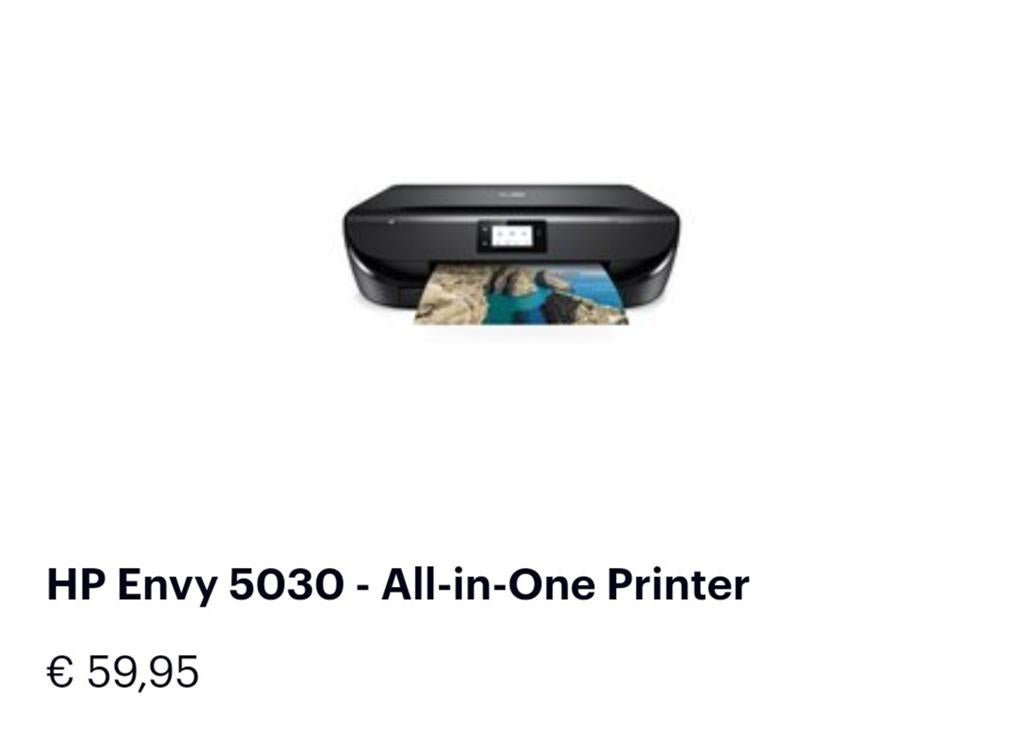 HP ENVY 5030 All-in-One Printer - Draadloos & Kleur, Ophalen, Kleur printen, Gebruikt, Inkjetprinter