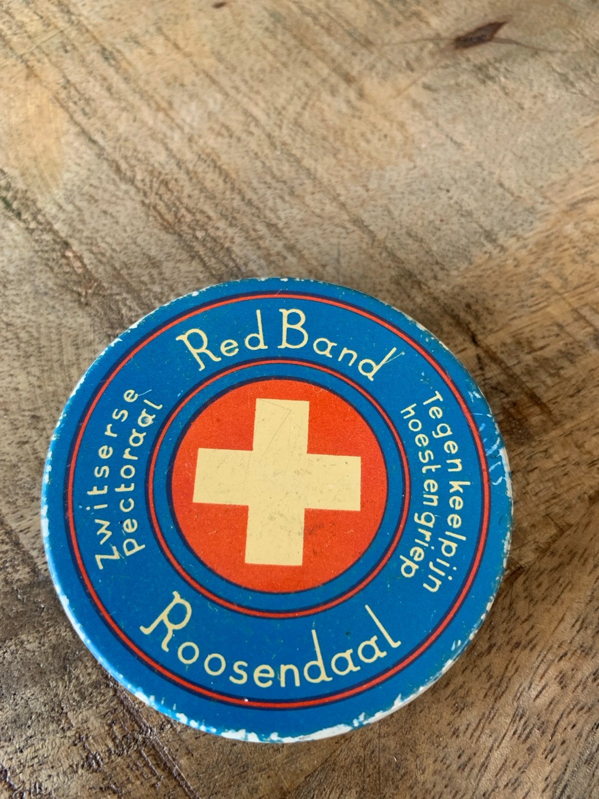 Vintage Red Band Roosendaal Zwitserse Pectoraal Doosje, Ophalen of Verzenden