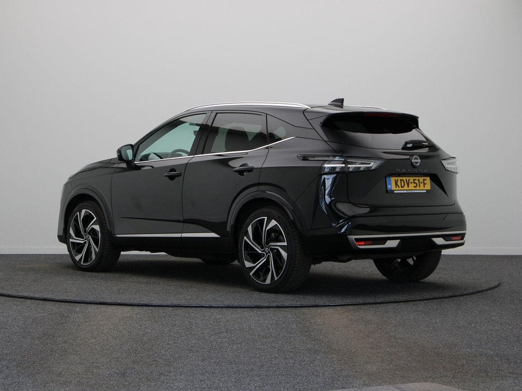 Nissan Qashqai 158pk MHEV Xtronic Tekna Plus | Lederen bekle, Auto's, Nissan, Euro 6, 4 cilinders, Zwart, Bedrijf