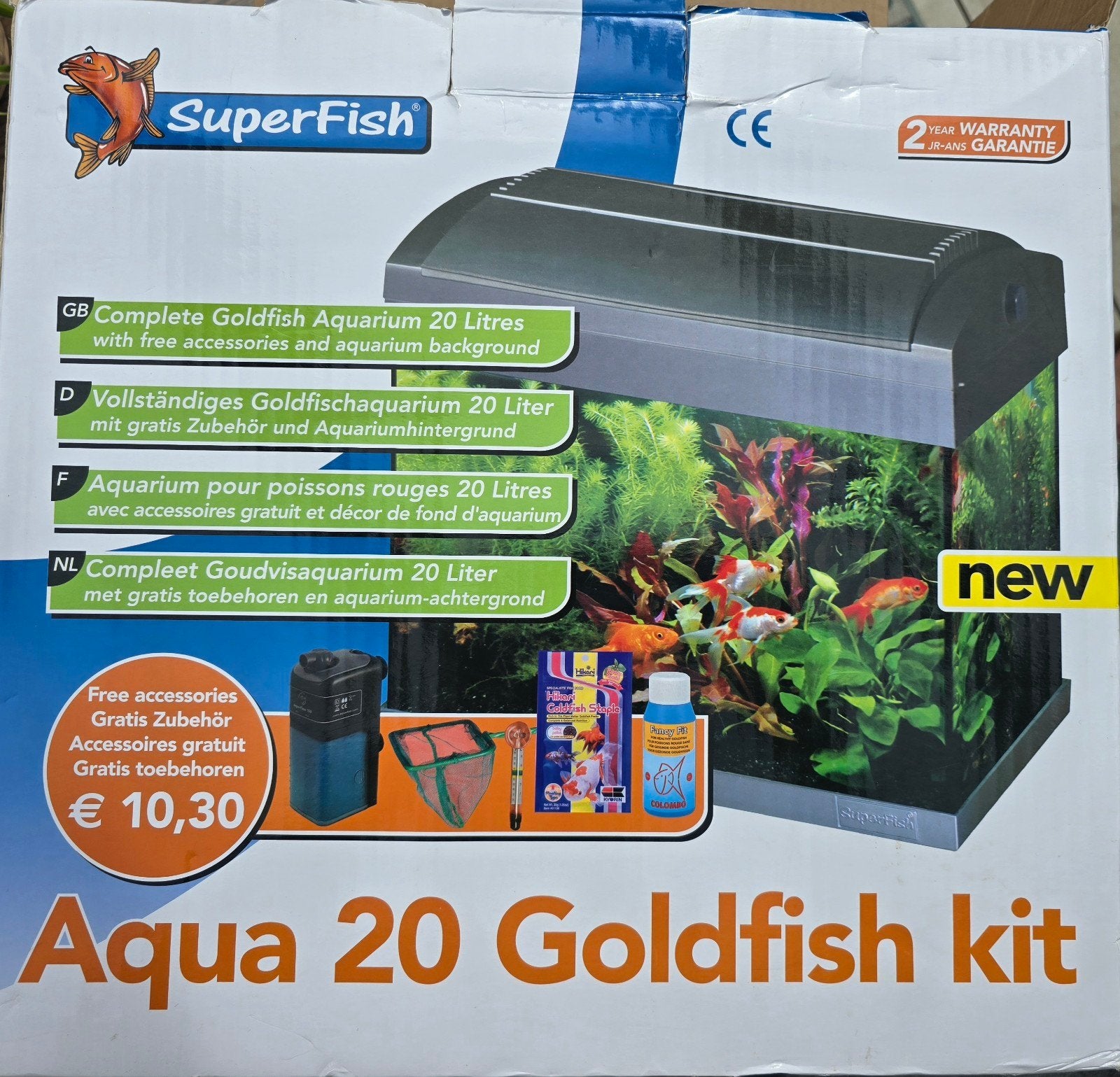 Aquarium Aqua 20, Ophalen, Gebruikt, Leeg aquarium