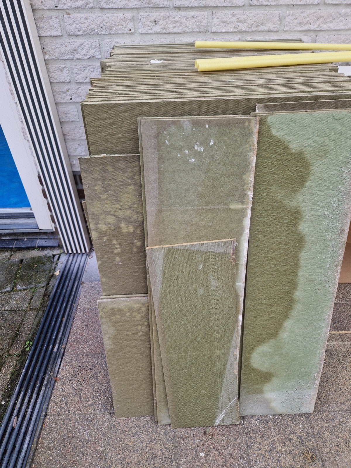 Gebruikte groene platen (ondervloer), Doe-het-zelf en Verbouw, Ophalen, Gebruikt, Overige materialen, Minder dan 20 mm