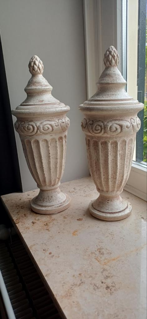 Set van 2 decoratie vazen/potten, Antiek en Kunst, Ophalen of Verzenden