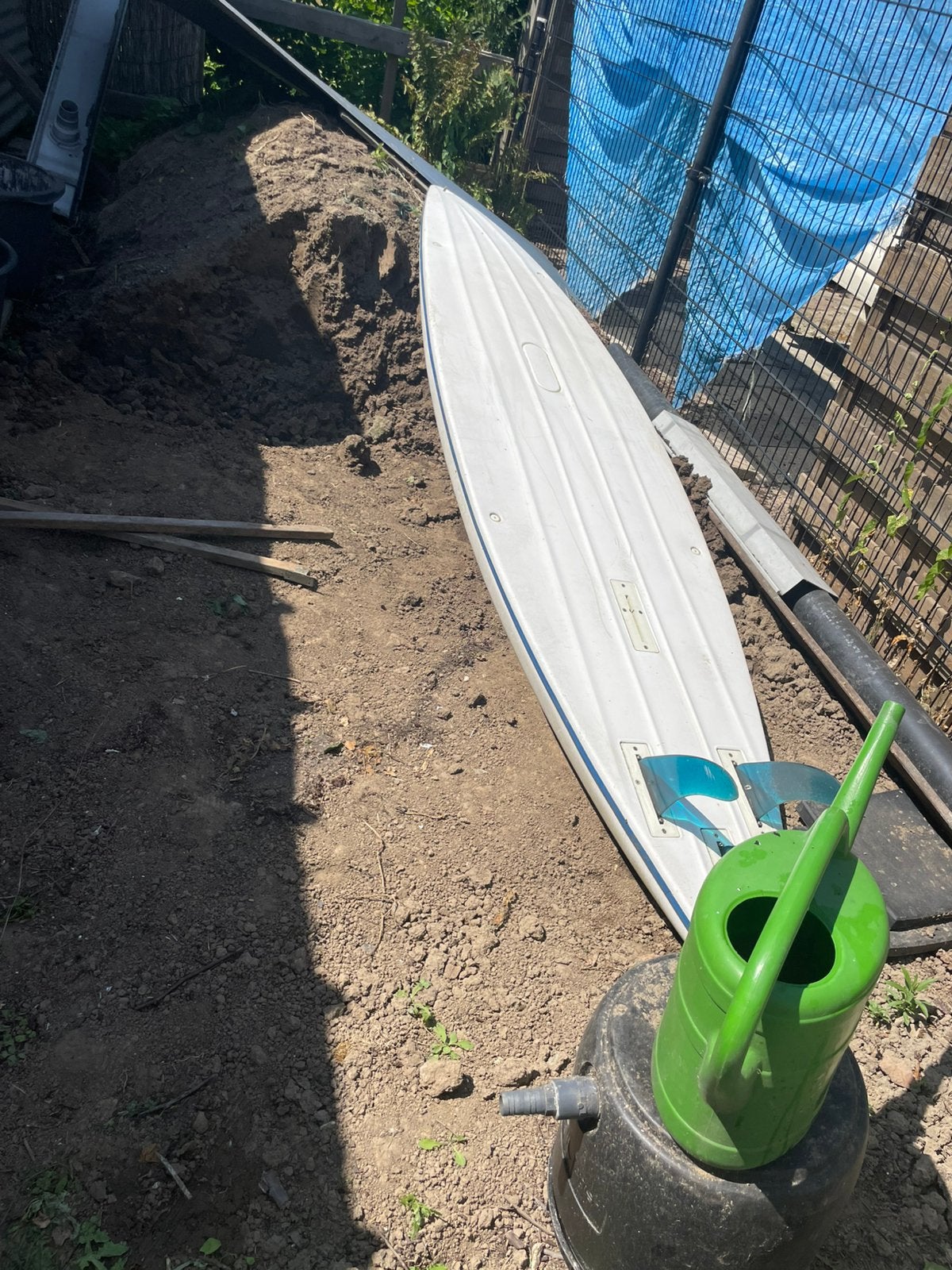 Windsurfplank met vinnen - Gebruikt, 250 tot 300 cm, Gebruikt, Met vin(nen), Plank