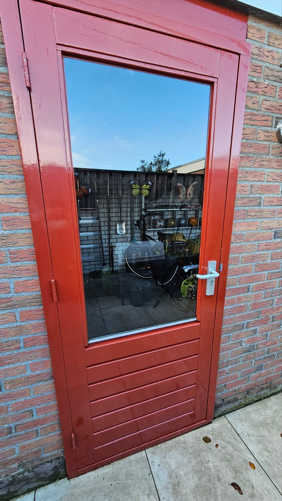 Hardhouten achterdeur 2x en 1x voordeur., Doe-het-zelf en Verbouw, Ophalen, Gebruikt, 80 tot 100 cm, Buitendeur