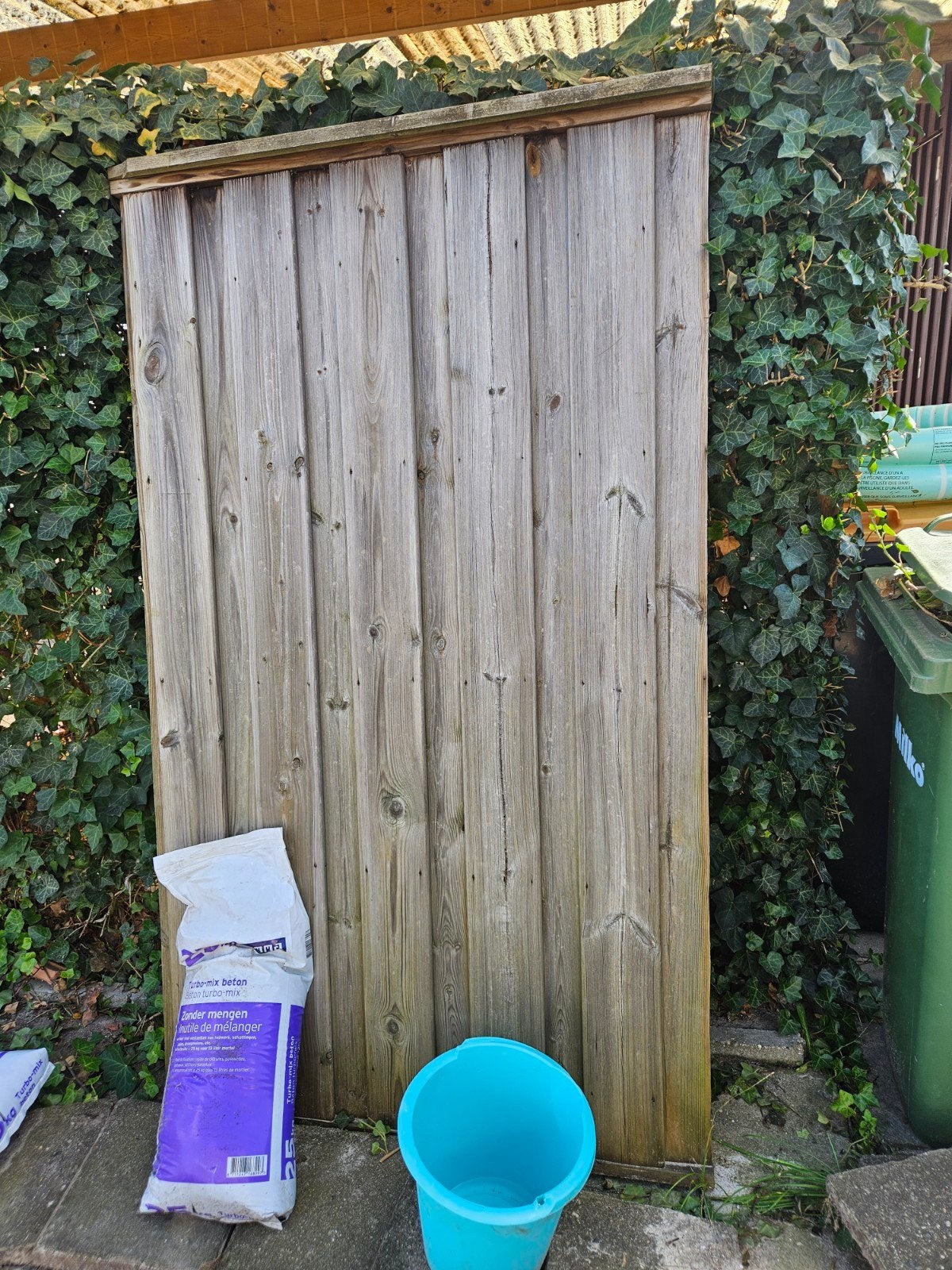 2x Gebruikte Houten Schuttingdelen, Tuin en Terras, Ophalen, Minder dan 3 meter, Hout, 1 tot 2 meter