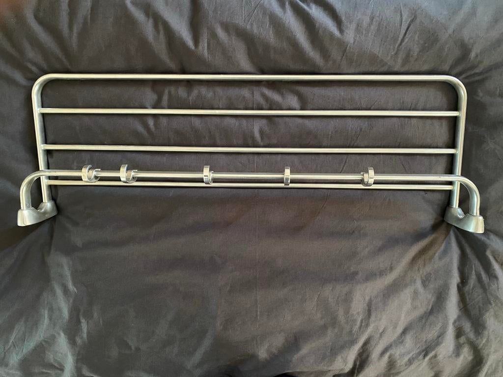 ALUMINIUM KAPSTOK MET BAGAGEREK/HOEDENPLANK (83,5X27cm), Wandkapstok, Ophalen of Verzenden, Zo goed als nieuw, Minder dan 100 cm