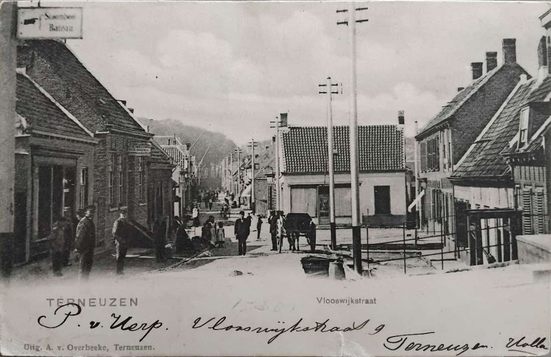 Terneuzen Vlooswijkstraat (Zeeland) - 1906, Ophalen of Verzenden, Voor 1920, Gelopen, Zeeland