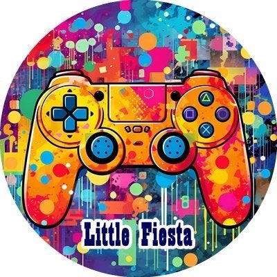 lf1242 luxe icing controller game 19cm eetbare taart print, Ophalen of Verzenden, Nieuw, Taarten, Versiering