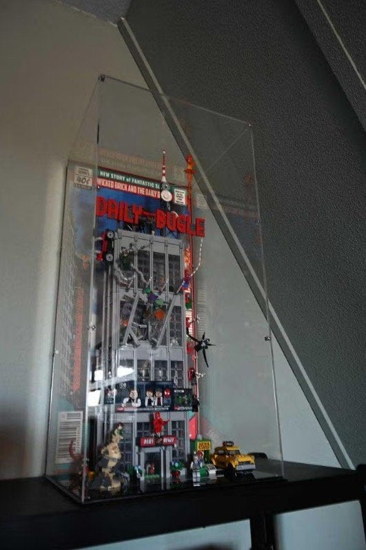 Lego 76178 Daily Bugle - in Wicked Brick display case, Ophalen, Marvel, Lego, Zo goed als nieuw