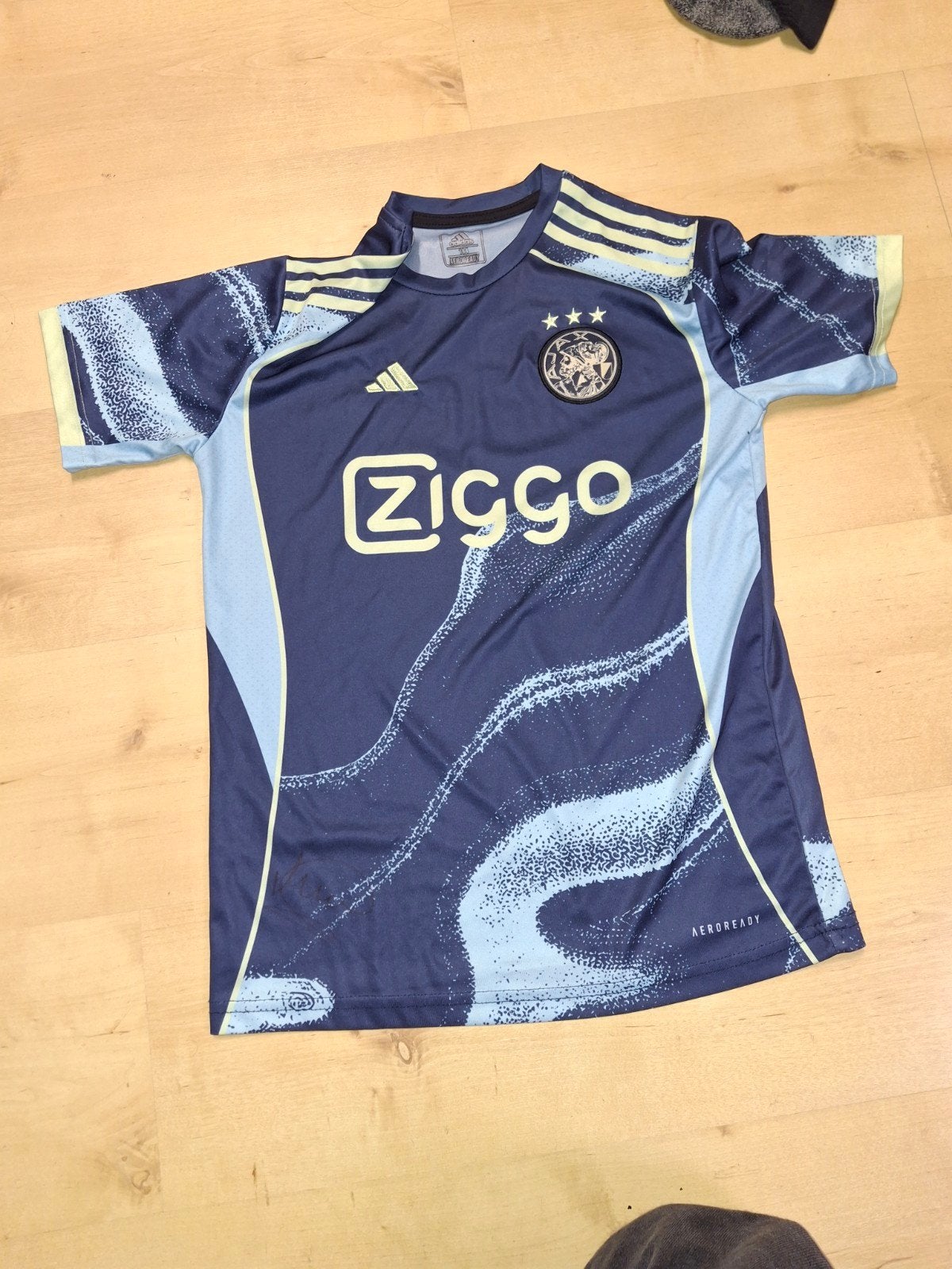 Gesigneerd Ajax uitshirt Ronald Koeman, Kleding | Heren, Ophalen, Blauw, Zo goed als nieuw, Adidas