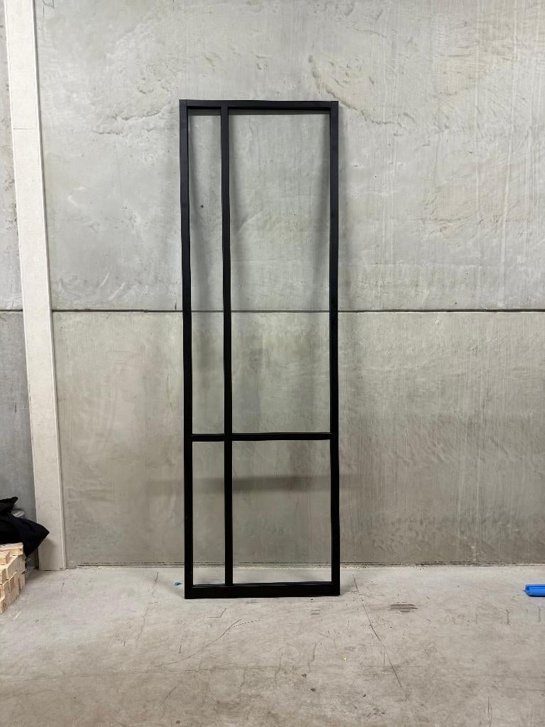Luxe stalen taatsdeur zwart met softclose | 2673x853 | 23, Ophalen, Binnendeur, Zo goed als nieuw, Glas