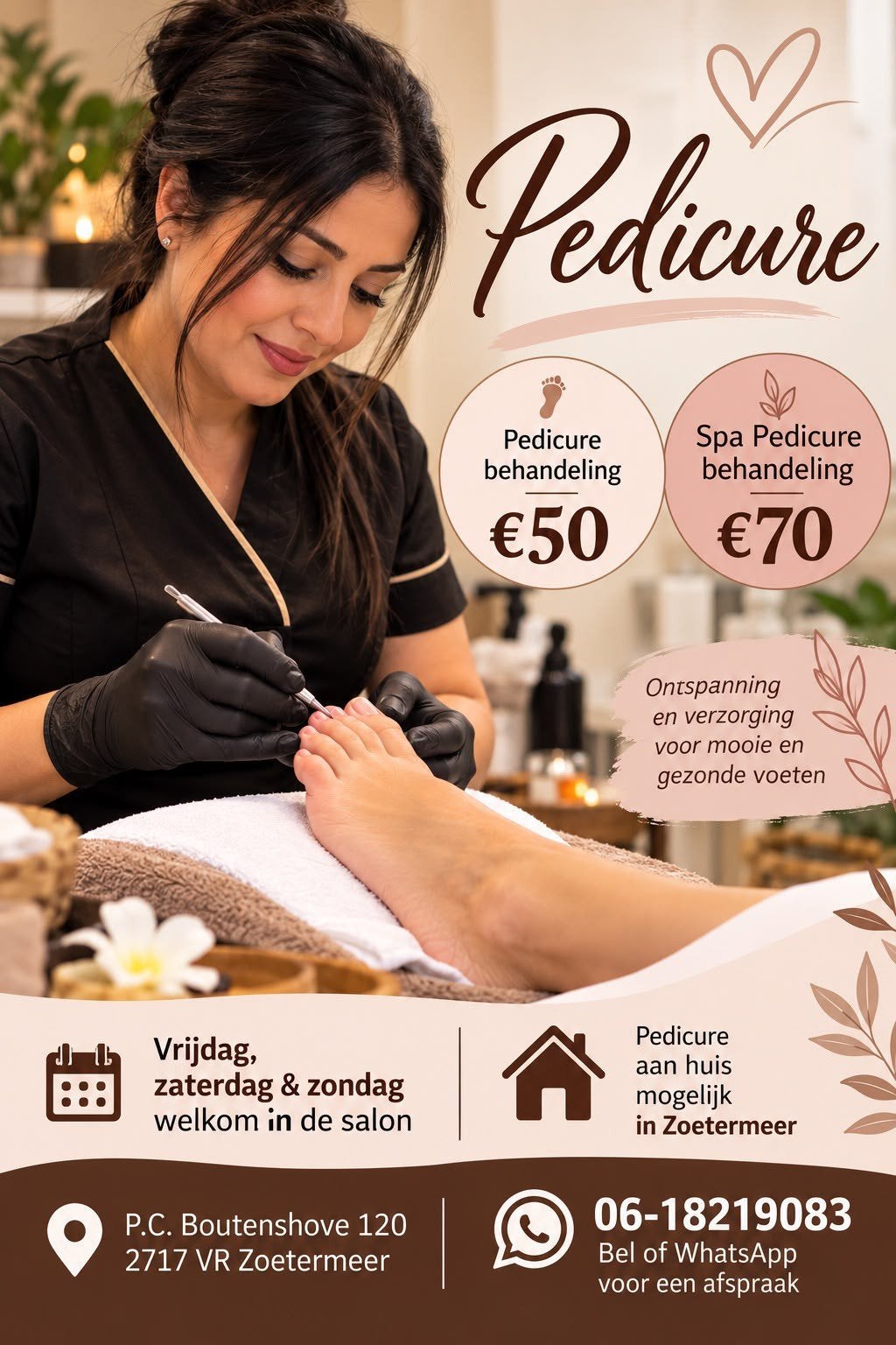 pedicure in Zoetermeer, Ophalen