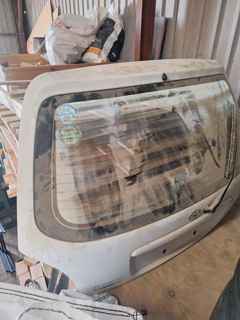 Roestvrije achterklep Toyota Starlet P9 super white, Auto-onderdelen, Carrosserie en Plaatwerk, Ophalen, Gebruikt, Achterklep