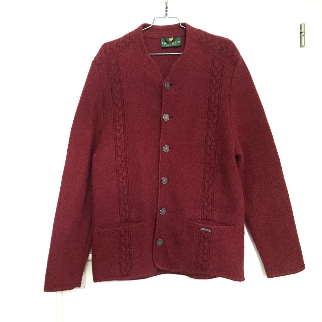 Giesswein wollen jas maat L- XL rood, Verzenden, Zo goed als nieuw, Maat 46/48 (XL) of groter, Rood