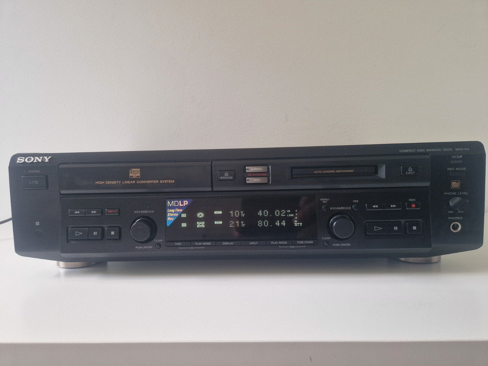 sony minidisc MXD-D4, Ophalen
