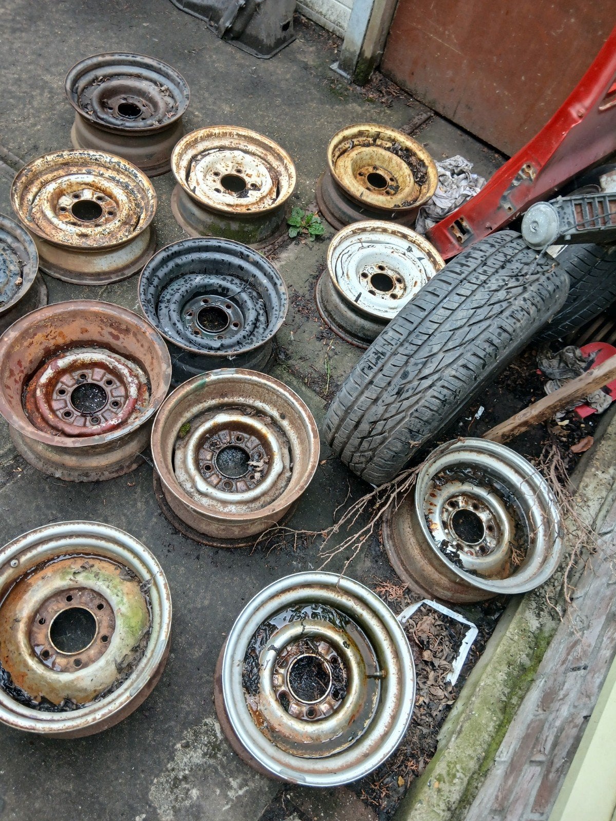 chevrolet velgen 70,80 jaren laatste div. alles in 1 koop, Ophalen, Zomerbanden