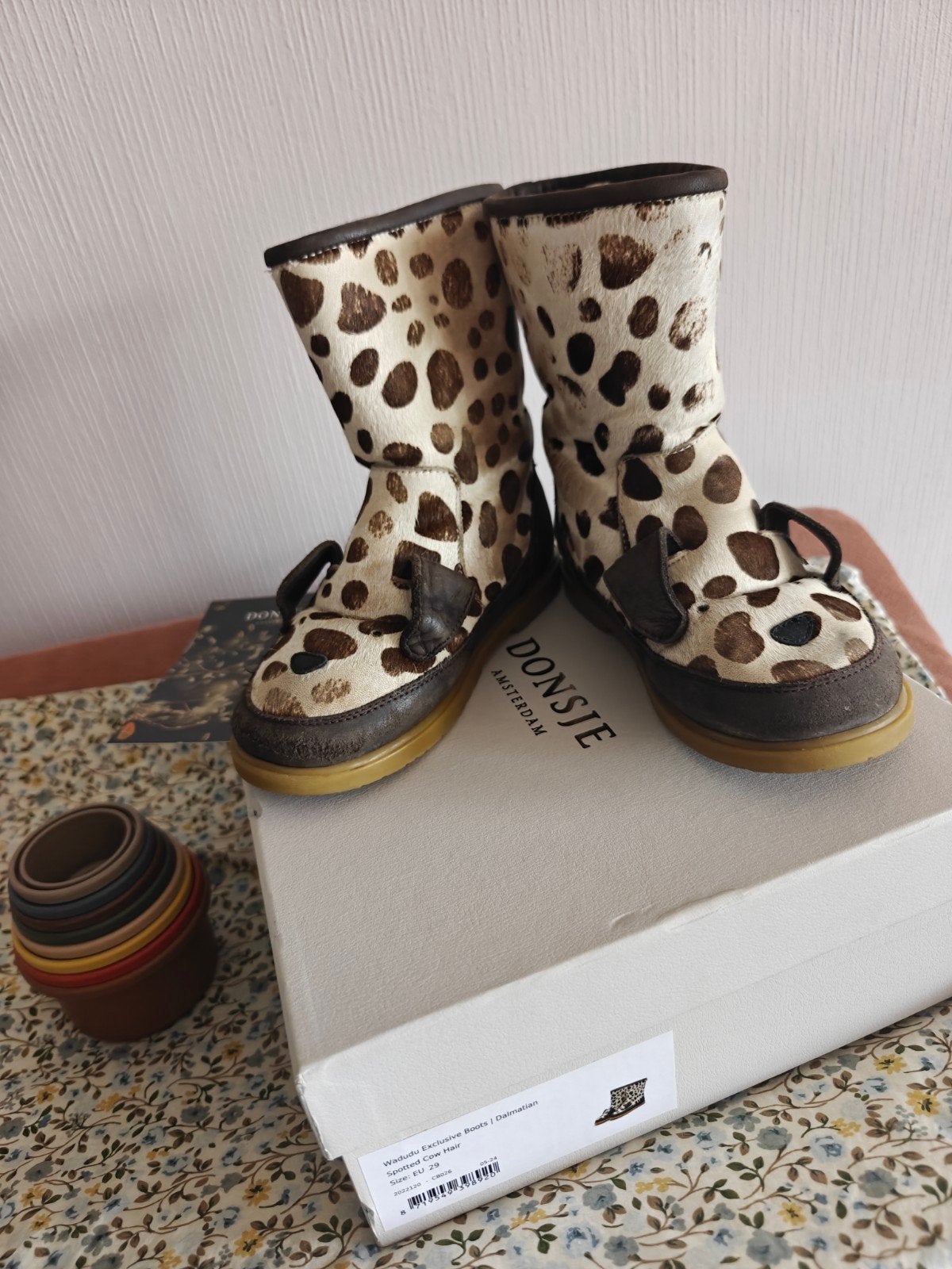 Donsje Amsterdam Wadudu Exclusive Boots Dalmatiër Maat 29, Jongen of Meisje, Donsje Amsterdam, Ophalen of Verzenden, Laarzen