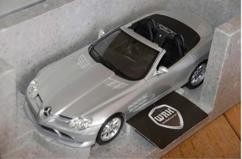1:18 MERCEDES SLR MCLAREN Roadster zilver Minichamps WRH, Hobby en Vrije tijd, Modelauto's | 1:18, Verzenden, Zo goed als nieuw