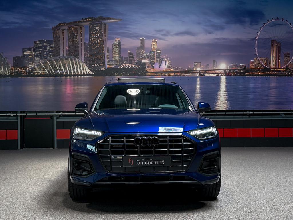 Audi Q5 50 TFSI e S edition Trekhaak|RS-Stoelen|Panorama|Mat, Automaat, Gebruikt, 4 cilinders, Blauw