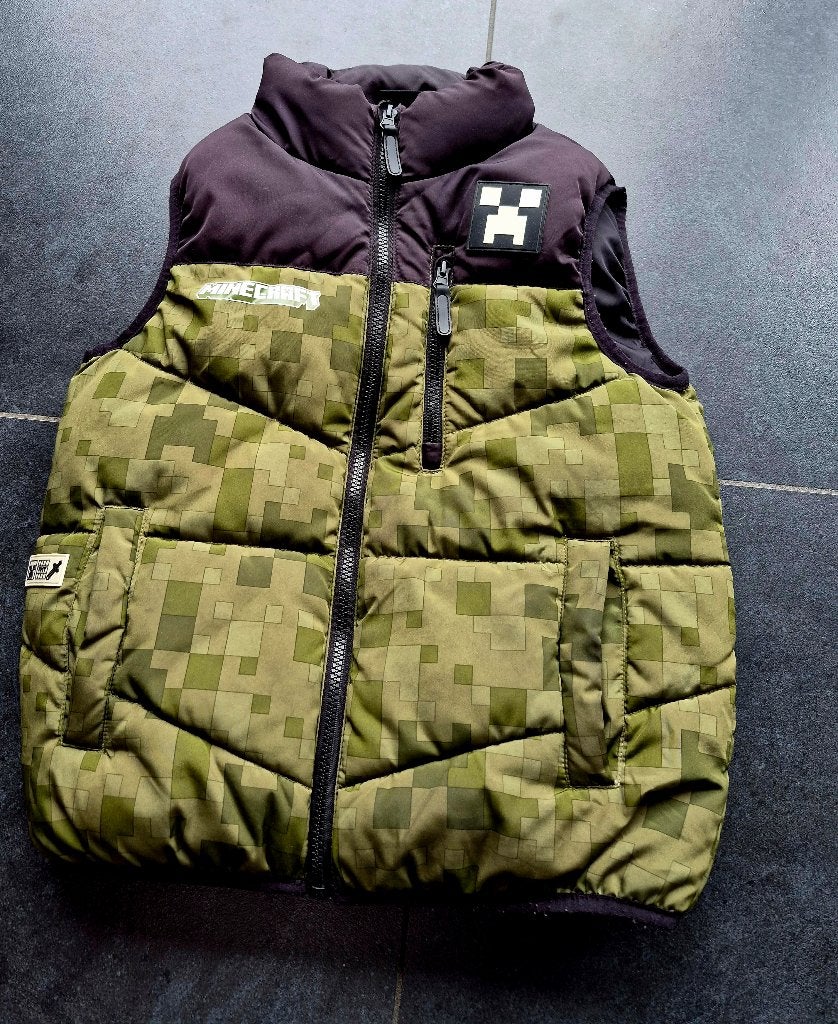 Stoere Minecraft bodywarmer, Kinderen en Baby's, Ophalen of Verzenden, Gebruikt, Jongen, Jas