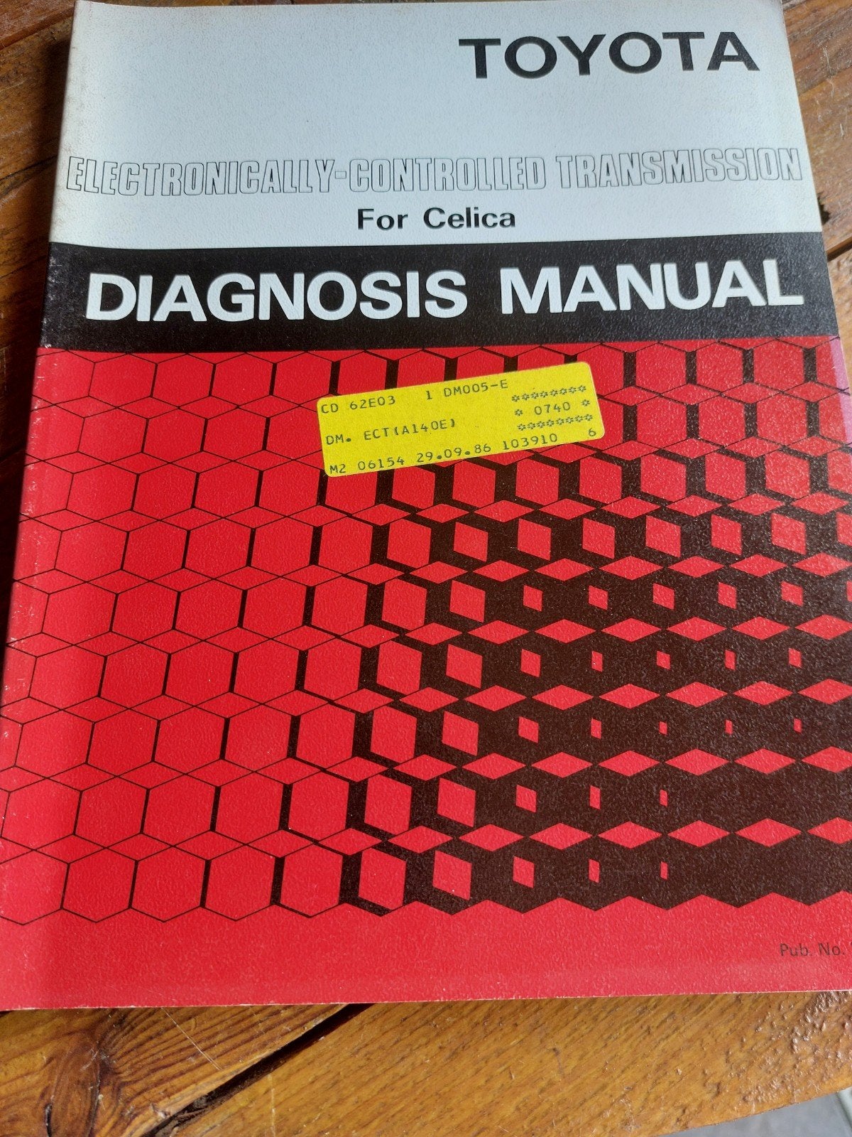 DIAGNOSE MANUAL ELECTRONISCHE TRANSMISSION TOYOTA A140E CELI, Ophalen of Verzenden