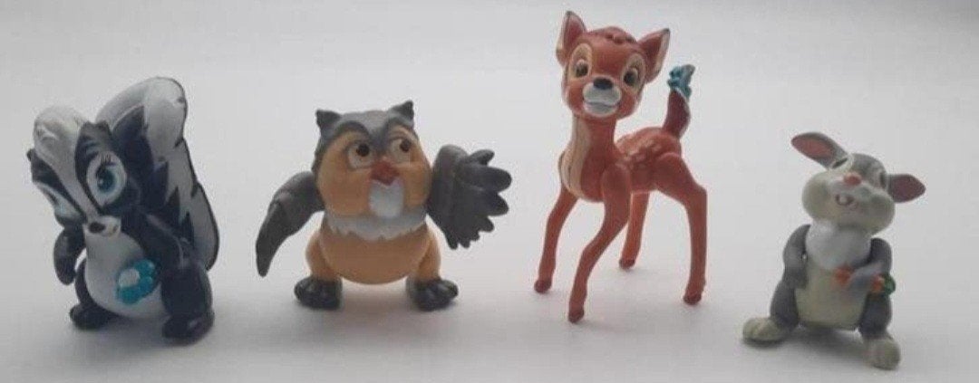 McDonalds Bambi, Bloempje, Stampertje en Uil figuren 1993, Ophalen of Verzenden, Bambi of Dumbo, Gebruikt, Beeldje of Figuurtje