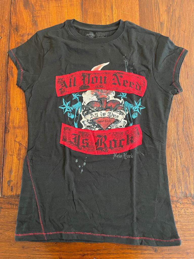 Hard Rock cafe Tshirt uit New York, Kleding | Dames, T-shirts, Zwart, Maat 42/44 (L), Nieuw, Ophalen of Verzenden