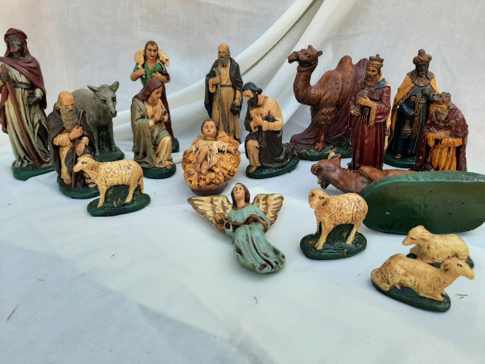 oude kerstgroep / kerstbeelden, Ophalen of Verzenden, Gebruikt