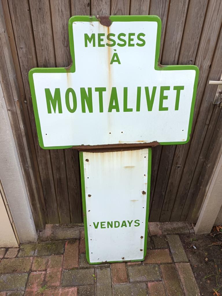 Groot Frans Emaille Bord - Messes à Montalivet Vendays, Ophalen