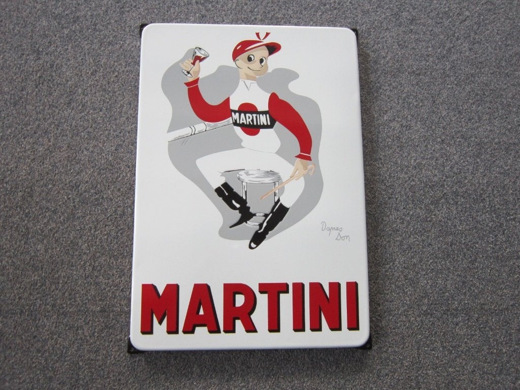 MARTINI EMAILLE RECLAMEBORD, Verzamelen, Ophalen, Zo goed als nieuw, Reclamebord