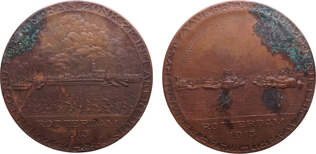 Penning Rotterdam 1913, Postzegels en Munten, Verzenden, Overige materialen