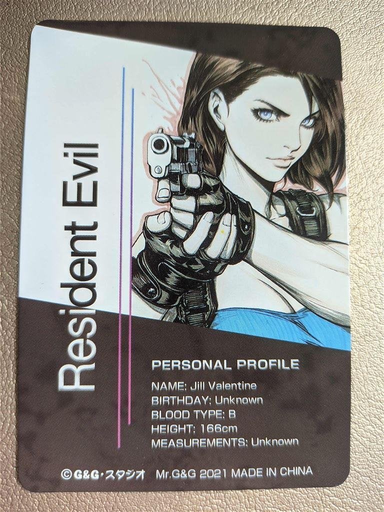 JILL VALENTINE RESIDENT EVIL Foil Trading holo Card, Verzenden, Kuifje, Nieuw, Beeldje of Figuurtje