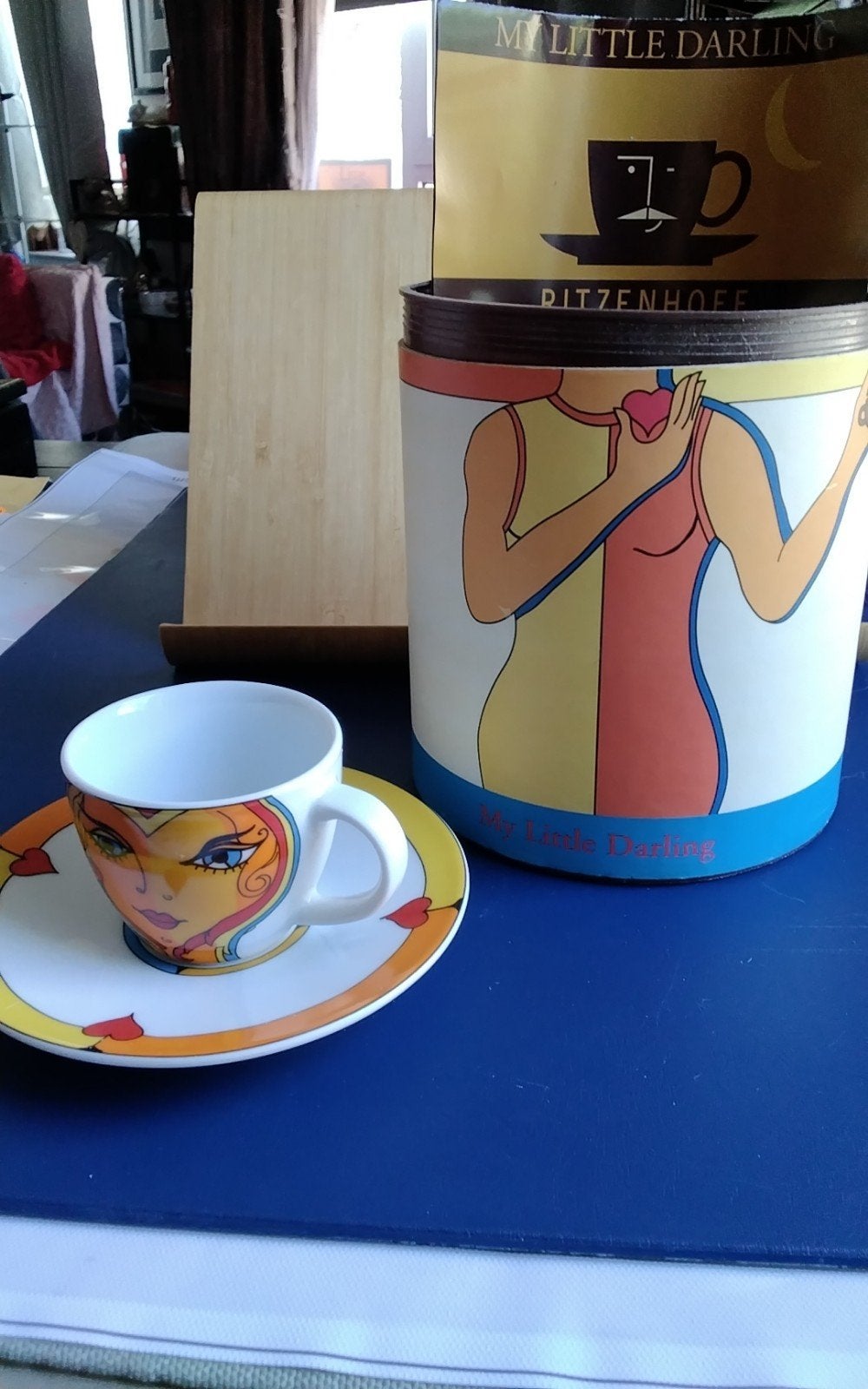 Espresso kop en schotel " My Little Darling" merk Ritzenhoff, Ophalen of Verzenden