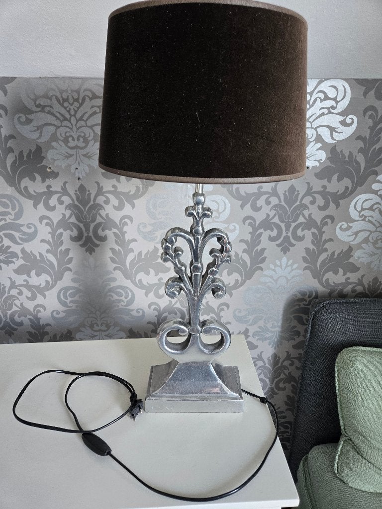 Sierlamp tafel, Ophalen, E27 (groot), Zo goed als nieuw, Zilver