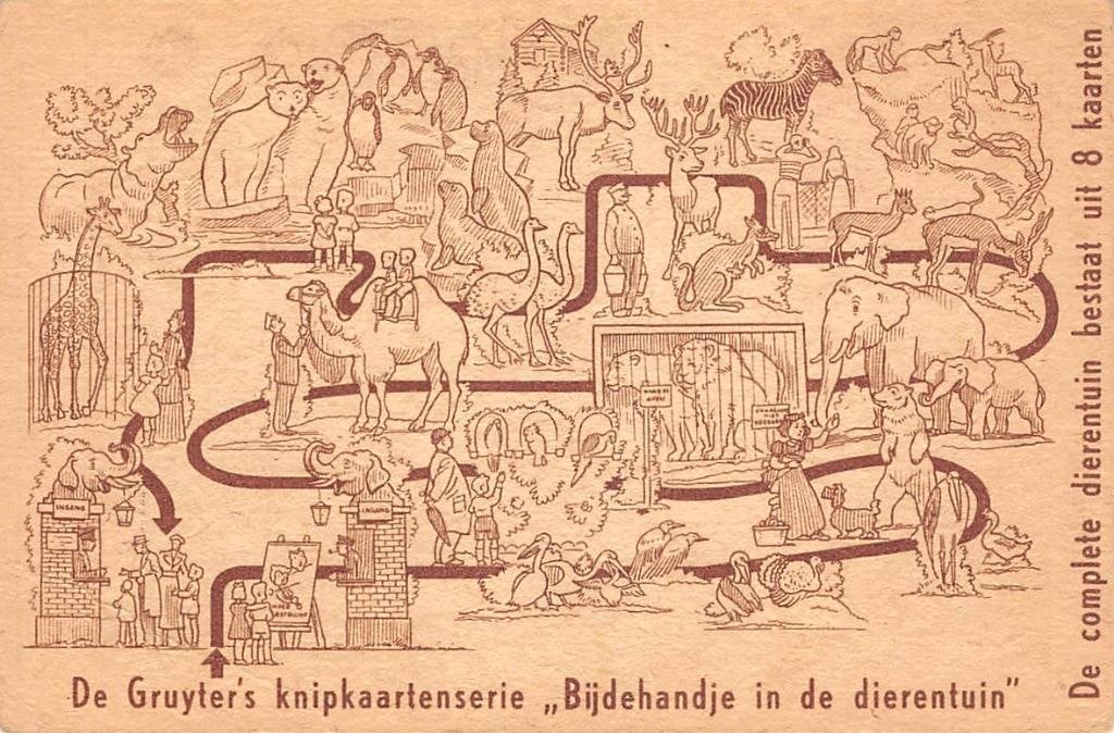 Eindhoven De Gruyter's Knipkaartenserie Bijdehandje Reclame, Ophalen of Verzenden, 1940 tot 1960, Ongelopen, Noord-Brabant