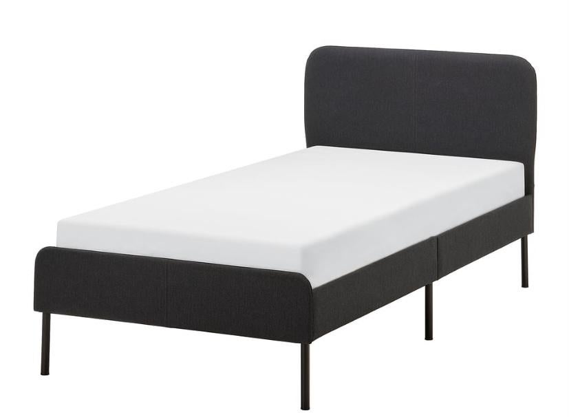 1 persoons bed en matras, Ophalen, Overige materialen, 90 cm, Eenpersoons